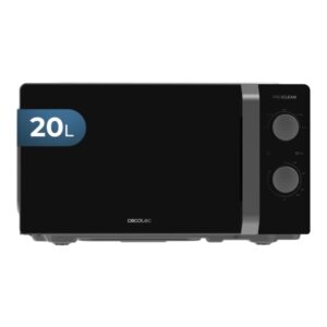 cecotec proclean 2010 inverter microondas potencia de 700w capacidad 20l 5 niveles de coccion plato de 245mm temporizador 30min avisador acustico color negro