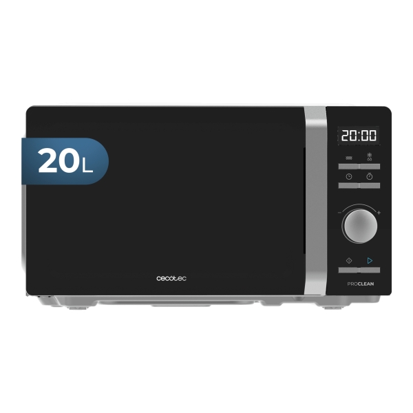 cecotec proclean 5010 inverter microondas potencia de 700w capacidad 20l plato de 245mm temporizador 30min programas preconfigurados seguridad infantil color negro