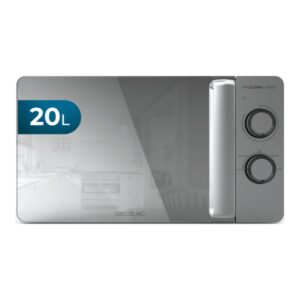 cecotec proclean 3060 flatbed mirror microondas sin plato 700w capacidad de 20l revestimiento ceramico temporizador espejo metalizado tecnologia 3dwave envolvente acero inoxidable