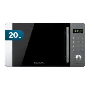 cecotec proclean 5010 flatbed inox microondas sin plato potencia de 700w capacidad de 20l 8 programas preconfigurados revestimiento ceramico temporizador elegante color negro