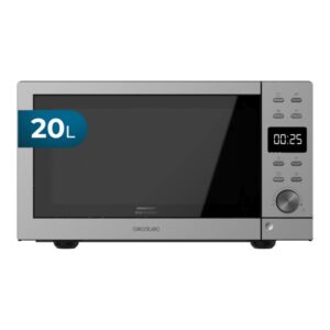 cecotec grandheat 2000 flatbed microondas sin plato 700w 6 niveles capacidad 20l 8 funciones preconfiguradas revestimiento ceramico temporizador bloqueo infantil acero inoxidable