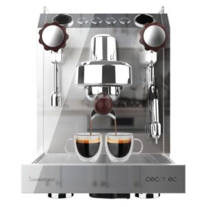 cecotec baristeo classic cafetera espresso 2700w sistema de pre infusion 15bar control pid deposito 2.5l extraible grifos independientes temperatura ajustable color gris metalizado