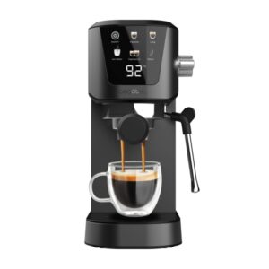 cecotec power espresso 20 touch cafetera espresso 1350w pantalla tactil intuitiva presion de 20bar deposito 1l extraible vaporizador orientable incluye accesorios color negro
