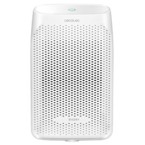 cecotec bigdry 2500 essential 360 deshumidificador capacidad de 750ml/dia deposito transparente 2l silencioso cobertura hasta 25m2 filtro lavable autoapagado elegante color blanco