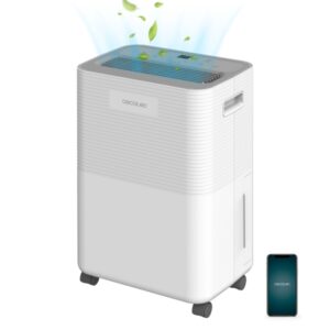 cecotec bigdry 8000 expert connected deshumidificador 16l/dia deposito extraible de 2l wifi funcion secado de ropa temporizador humedad de 30 a 90% cobertura hasta 30m2 color blanco
