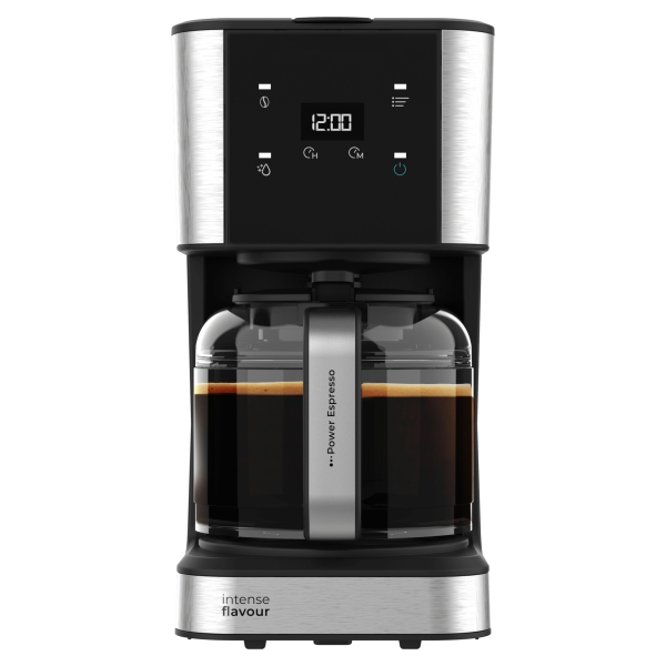 cecotec coffee 66 drop and touch cafetera de goteo 950w panel tactil retroiluminado jarra de cristal resistente capacidad para 12 tazas antigoteo temporizador autoapagado color negro