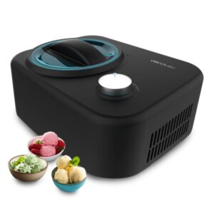 cecotec gelacy 800 heladera potencia de 100w capacidad de 0.8l sistema de compresor cuenco extraible preparacion en 60min funcion automatica color negro