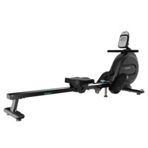 cecotec drumfit rower 9000 regatta maquina de remo pantalla lcd multifuncion resistencia magnetica suave 8 niveles ajustables volante 9kg estructura plegable pedales con correas color negro