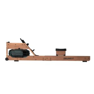 cecotec drumfit rower 20000 neptuno wood maquina de remo lcd multifuncion resistencia ajustable por agua tanque de 13l soporte para dispositivos plegable color madera claro
