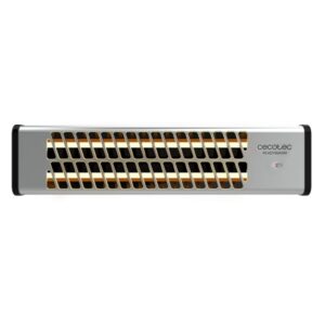 cecotec ready warm 7000 quartz bath estufa de pared 1200w cobertura hasta 12m2 2 niveles de potencia cuarzo ip24 control por interruptor kit de instalacion 54x13x12cm acero inoxidable