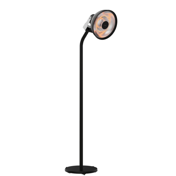 cecotec readywarm 21000 carbon focus estufa infrarroja de pie para exterior potencia de 2100w 3 niveles de calor proteccion ip24 calienta hasta 20m2 inclinacion ajustable color negro