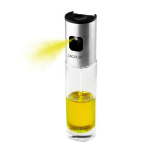 cecotec polka aceitera con spray dosis precisa resistente y anticorrosiva cuerpo de vidrio transparente ligera y comoda de usar color transparente
