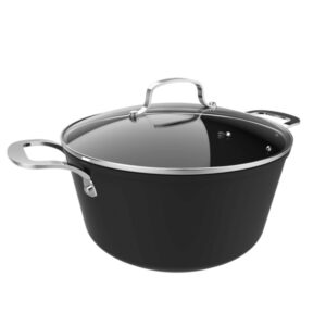 cecotec polka fantasy olla de 28cm de diametro capacidad de 7.1l revestimiento antiadherente compatible con induccion asas remachadas apta para horno apto para lavavajillas color negro