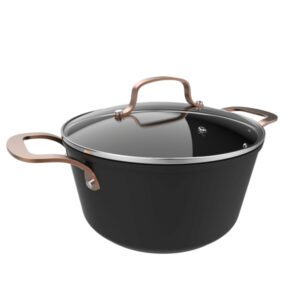cecotec polka fantasy olla de 24cm de diametro aluminio forjado tapa de cristal templado asas remachadas antiadherente apta para horno hasta 230°c compatible con induccion color negro