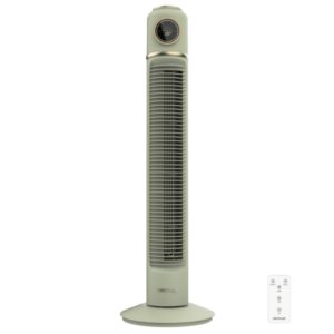 cecotec energysilence 1090 skyline retro smart ventilador de torre de 32" de altura 40w mando a distancia pantalla led panel tactil 3 velocidades oscilacion de 72º color menta