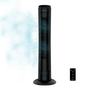 cecotec energysilence 9090 skyline ventilador de torre de 40" de altura 45w funcionamiento silencioso 3 velocidades temporizador programable oscilante mando a distancia color negro
