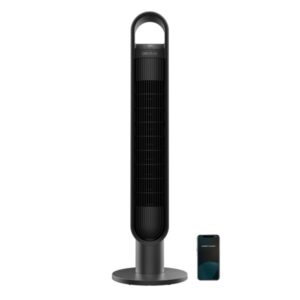 cecotec energysilence 9150 skyline ionic connected ventilador de torre de 40" de altura 60w control wi fi ionizador integrado 3 velocidades oscilacion de 75º temporizador color negro