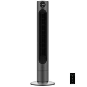 cecotec energysilence 800 skyline smart ventilador de torre de 36" de altura 60w control tactil temporizador oscilacion 60º pantalla led asa de transporte color negro y gris