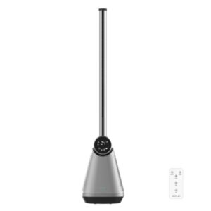 cecotec energysilence 9890 skyline bladeless dark ventilador de torre de 39" de altura 50w tecnologia sin aspas control tactil temporizador 3 velocidades oscilacion de 40º color gris