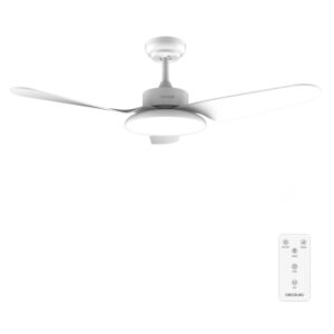 cecotec energysilence aero 5200 light white ventilador de techo con 3 aspas y luz 40w diametro de 43" 3 tonos led 6 velocidades temporizador modo invierno color blanco