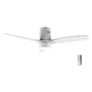 cecotec energysilence aero 5600 classic white ventilador de techo con 3 aspas y luz 40w diametro de 52" 6 velocidades led de 18w modo invierno temporizador color blanco