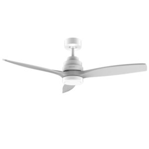cecotec energysilence aero 5200 white design ventilador de techo con 3 aspas y luz led integrada 38w diametro de 52" temporizador 6 velocidades modo invierno color blanco