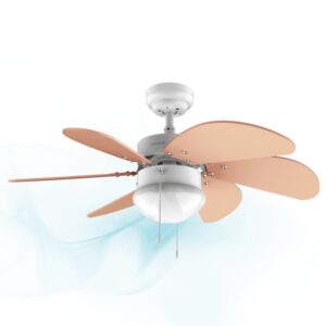 cecotec enerysilence aero 3600 vision orange ventilador de techo con 6 aspas reversibles y lampara 50w diametro de 92cm 3 velocidades modo invierno control por cadena color naranja
