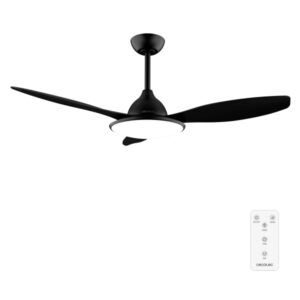 cecotec energysilence 4800 light black ventilador de techo con 3 aspas y luz integrada 36w diametro de 48" led de 36w temporizador 6 velocidades modo invierno color negro