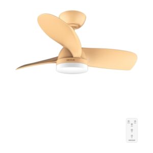 cecotec energysilence aero 3050 orange ventilador de techo con 3 aspas y luz integrada 35w diametro de 36" led de 22w temporizador 6 velocidades modo invierno color naranja
