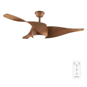 cecotec energysilence aero 5290 blackwood ventilador de techo con 3 aspas y luz 40w diametro de 52" 3 tonos led temporizador 6 velocidades modo invierno color madera oscuro
