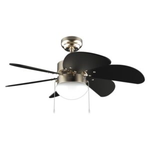 cecotec energysilence aero 365 goldandwood ventilador de techo con 6 aspas reversibles y lampara 50w diametro de 36" 3 velocidades modo invierno/verano control por cadena color negro