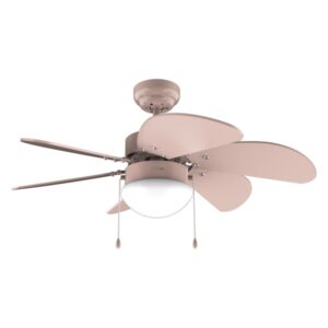 cecotec energysilence aero 3600 vision full nude ventilador de techo con 6 aspas y lampara integrada 50w diametro de 36" 3 velocidades modo invierno control por cadena color rosa pastel