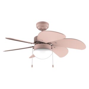 cecotec energysilence aero 3600 vision full pink ventilador de techo con 6 aspas y lampara integrada 50w diametro de 36" 3 velocidades modo invierno/verano control por cadena color rosa