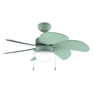 cecotec energysilence aero 3600 vision full green ventilador de techo con 6 aspas y lampara integrada 50w diametro de 36" 3 velocidades modo invierno/verano control por cadena color verde