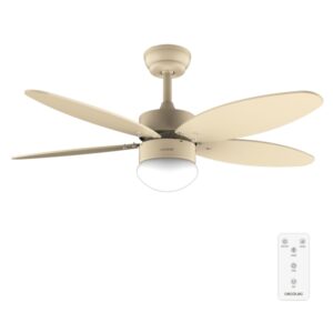 cecotec energysilence aero 4260 full sunlight ventilador de techo con 5 aspas reversibles y luz 40w diametro de 42" 3 tonos led mando a distancia temporizador 6 velocidades color beige