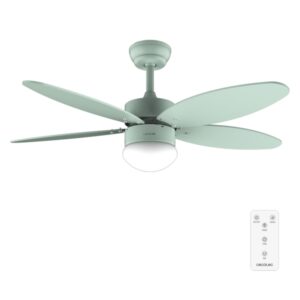 cecotec energysilence aero 4260 full mint ventilador de techo con 5 aspas reversibles y luz 40w diametro de 42" led con 3 tonos mando a distancia temporizador 6 velocidades color menta