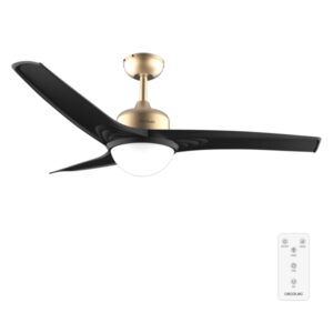 cecotec energysilence aero 560 goldblack ventilador de techo con 3 aspas y luz integrada 60w diametro de 52" led de 18w mando a distancia temporizador 3 velocidades color dorado y negro