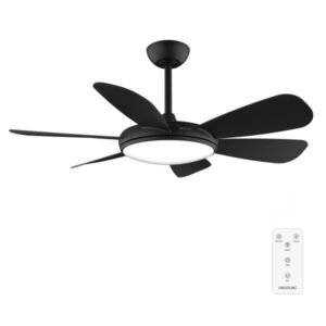 cecotec energysilence aero 5200 black pro ventilador de techo con 6 aspas y luz integrada 55w diametro de 52" led de 32w temporizador 6 velocidades modo invierno color negro