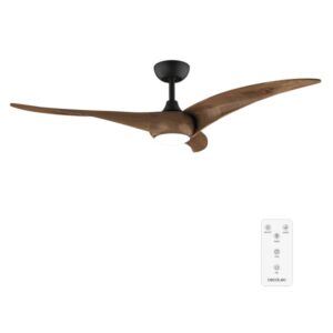 cecotec energysilence aero 5295 darkwood ventilador de techo con 3 aspas de madera y luz 40w diametro de 54" 3 tonos led 6 velocidades temporizador modo invierno color negro