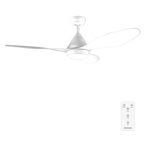 cecotec energysilence aero 5200 white ventilador de techo con 3 aspas y luz integrada 62w diametro de 48" led de 18w mando a distancia 3 velocidades temporizador programable color blanco