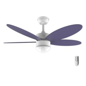 cecotec energysilence aero 4260 purple ventilador de techo con 5 aspas reversibles y luz led integrada 40w diametro de 42" 6 velocidades temporizador mando a distancia color azul marino