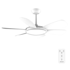 cecotec energysilence aero 5200 white pro ventilador de techo con 6 aspas y luz integrada 32w diametro de 52" led de 32w temporizador 6 velocidades modo invierno color blanco