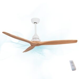 cecotec energysilence aero 590 ventilador de techo de 3 aspas potencia de 65w diametro de 52" mando a distancia temporizador programable 3 velocidades modo invierno/verano color blanco