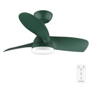 cecotec energysilence aero 3050 mint ventilador de techo con 3 aspas y luz integrada 35w diametro de 36" 3 tonos led temporizador 6 velocidades modo invierno color verde oscuro
