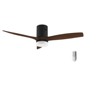 cecotec energysilence aero 5600 classic black ventilador de techo con 3 aspas y luz integrada 40w diametro de 52" 6 velocidades modo invierno temporizador led de 18w color negro