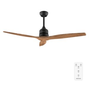 cecotec energysilence aero 5270 darkwood ventilador de techo de 3 aspas 40w diametro de 52" temporizador 6 velocidades modo invierno altura ajustable aspas de madera color negro
