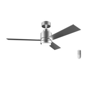 cecotec energysilence aero 4850 style steel ventilador de techo con 3 aspas y luz integrada 30w diametro de 48" led 6 velocidades modo invierno modo natural breeze acero inoxidable