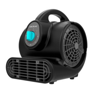 cecotec blowindustry 2000 flowfloor soplador de aire 200w 3 velocidades hasta 1400rpm flujo de 1150 m3/h facil de transportar con ruedas multiposicionamiento color negro