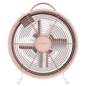 cecotec energysilence 400 retrodesk ventilador de sobremesa con 4 aspas 25w diametro de 20cm 2 velocidades elegante y minimalista uso sencillo e intuitivo rejilla protectora color rosa
