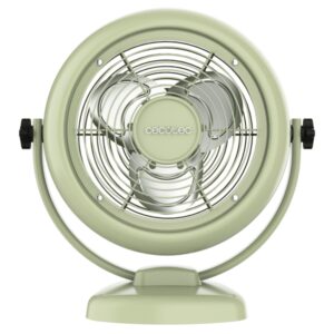 cecotec energysilence 800 retrodesk ventilador de sobremesa con 3 aspas 20w diametro de 20cm inclinacion ajustable 2 velocidades elegante y minimalista base segura y estable color menta
